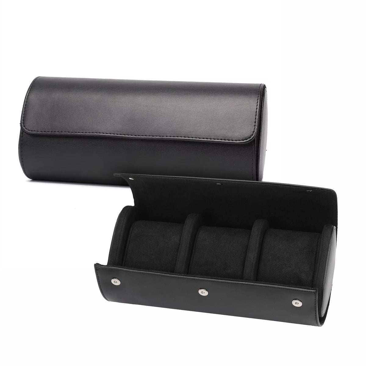Premium Brown Leather Case - 3 Slots